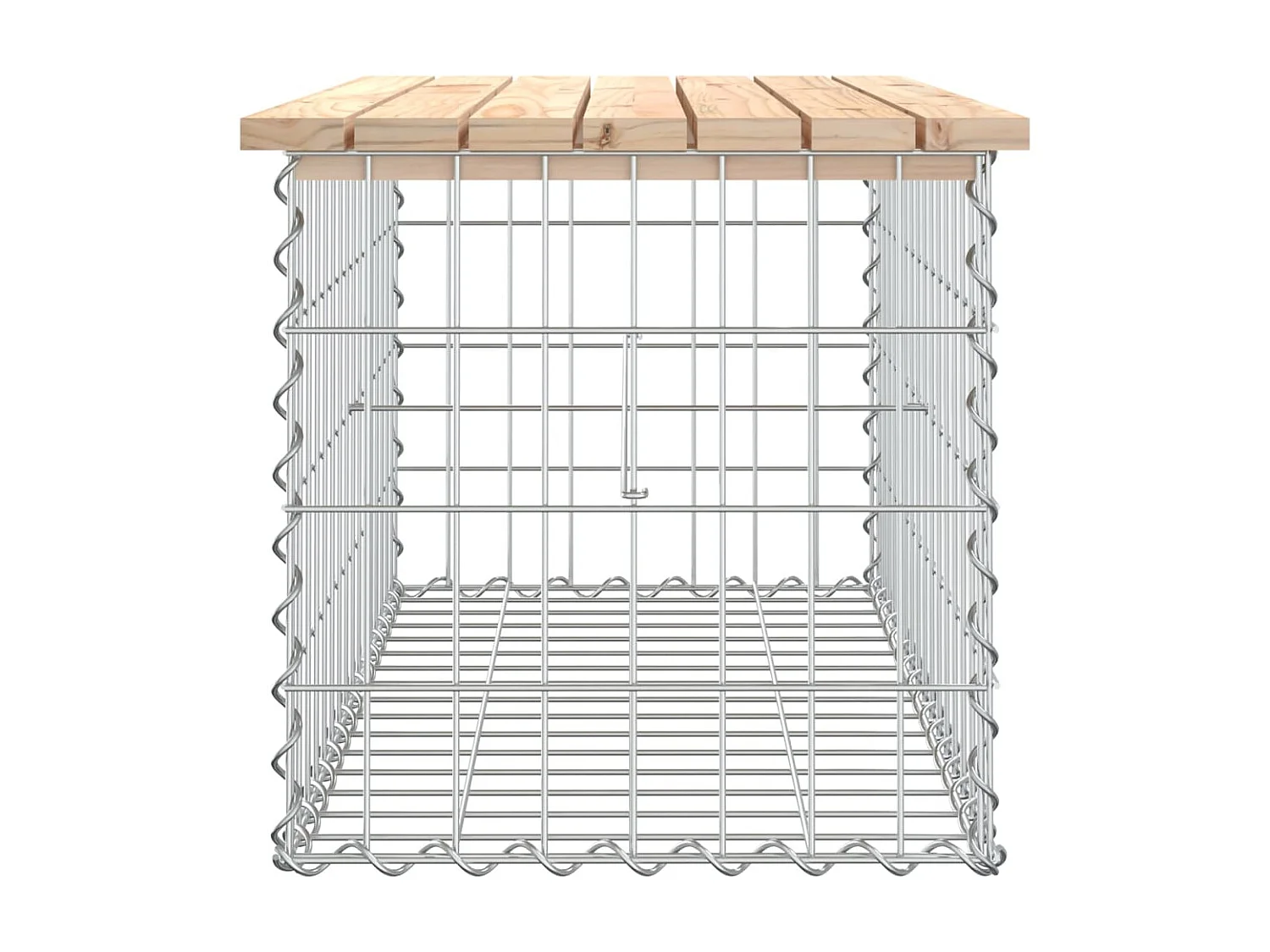 Banc de jardin design de gabion 83x44x42 cm bois massif de pin PEWV87953
