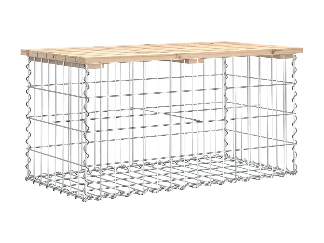 Banc de jardin design de gabion 83x44x42 cm bois massif de pin PEWV87953