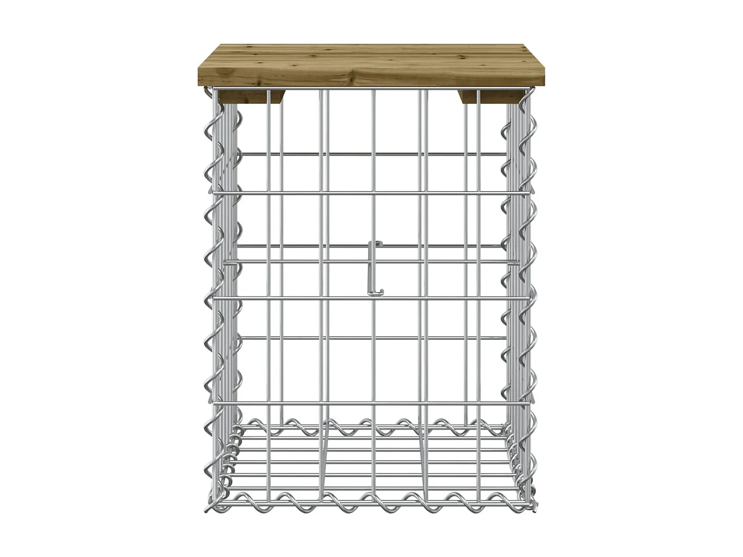 Banc de jardin design gabion 33x31x42 cm bois de pin imprégné PEWV57950