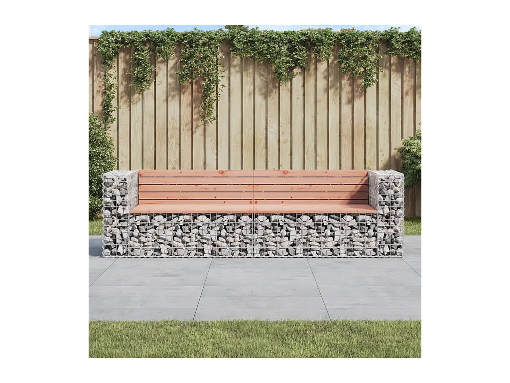 Banc de jardin design gabion 244x71x65,5 cm bois massif douglas PEWV21901