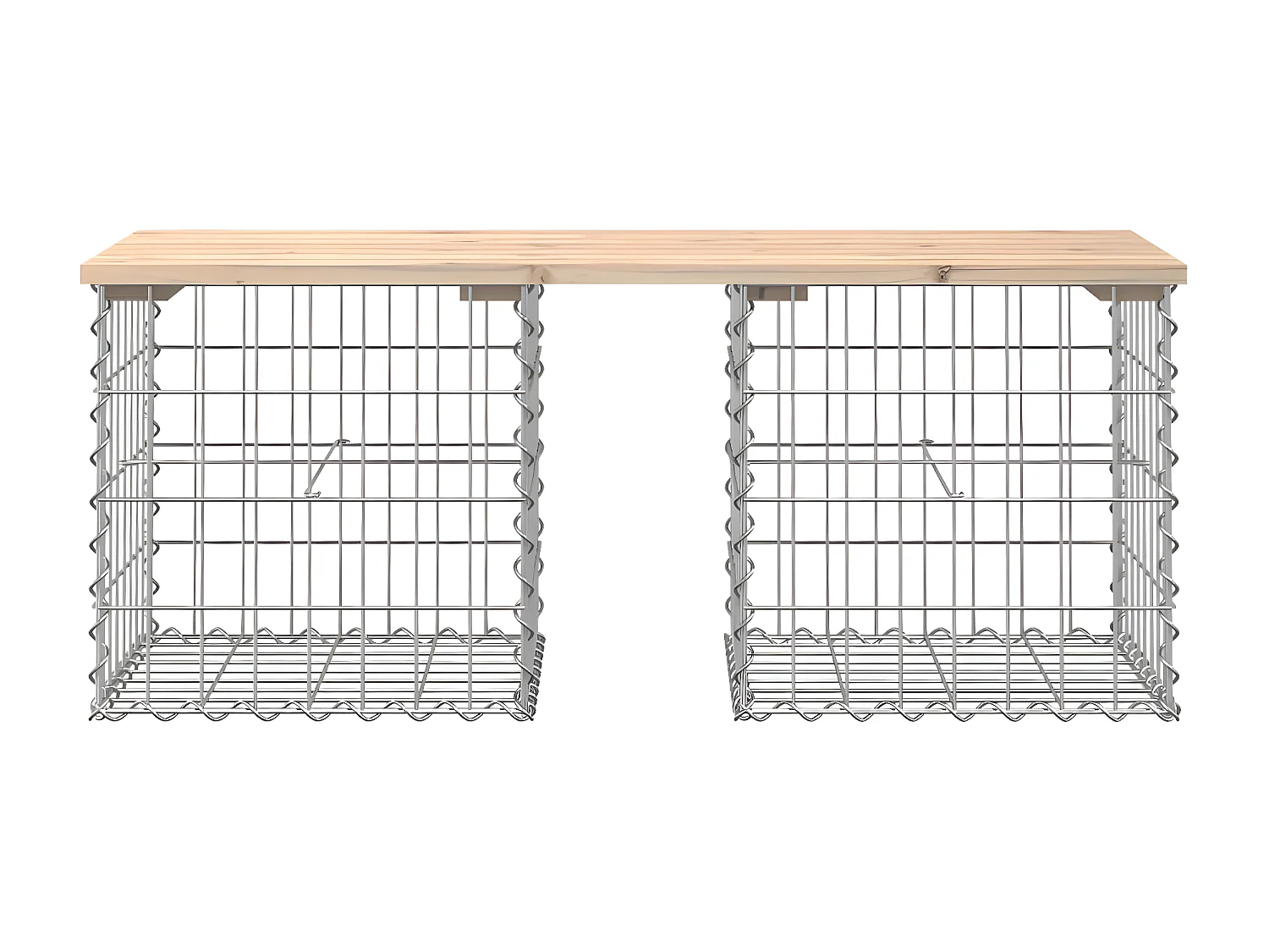 Banc de jardin design de gabion 103x44x42 cm bois massif de pin PEWV37147