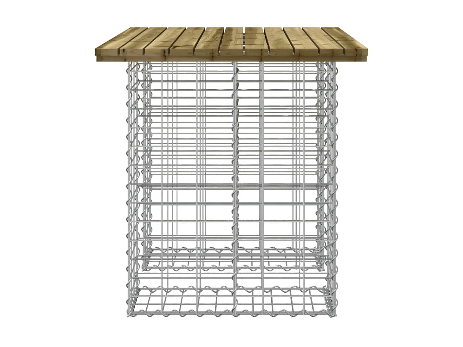 Banc de jardin design gabion 100x70x72 cm bois de pin imprégné PEWV79065