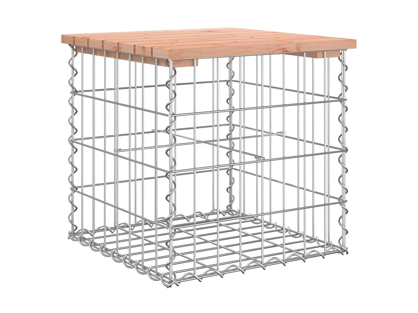 Banc de jardin design gabion 43x44x42 cm bois massif de douglas PEWV48194