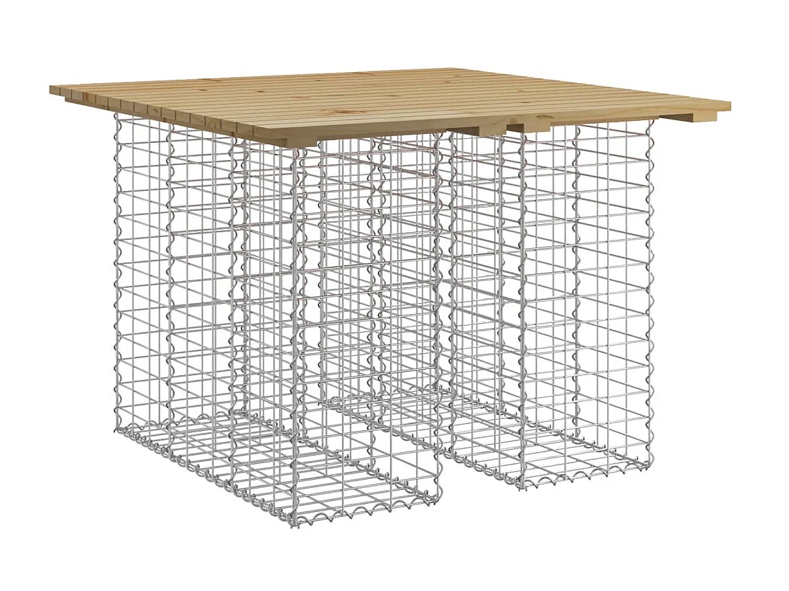 Banc de jardin design gabion 100x102x72 cm bois de pin imprégné PEWV96145