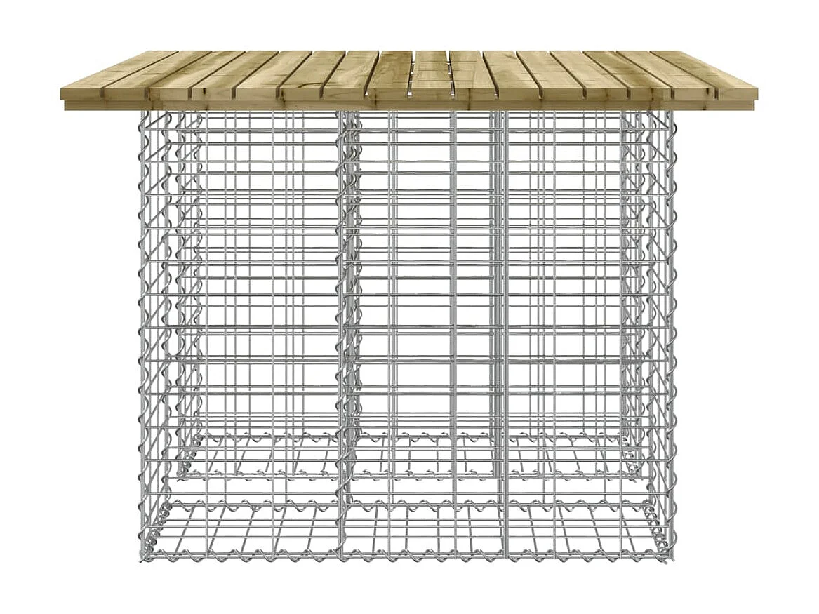 Banc de jardin design gabion 100x102x72 cm bois de pin imprégné PEWV96145