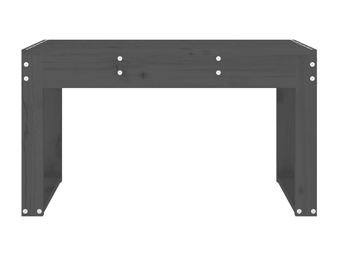 Banc de jardin gris 80x38x45 cm bois massif de pin PEWV56460