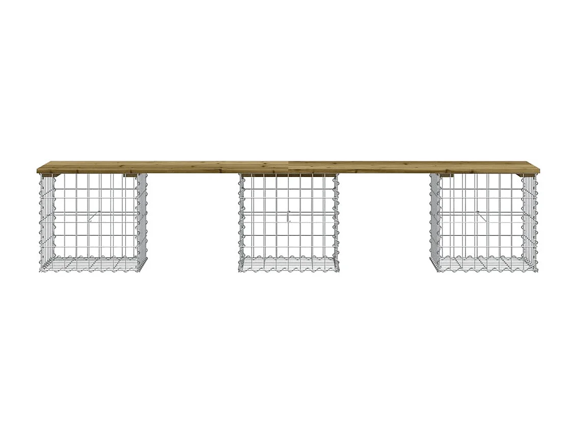 Tuinbank schanskorfontwerp 203x44x42 cm geïmpregneerd hout NL909149