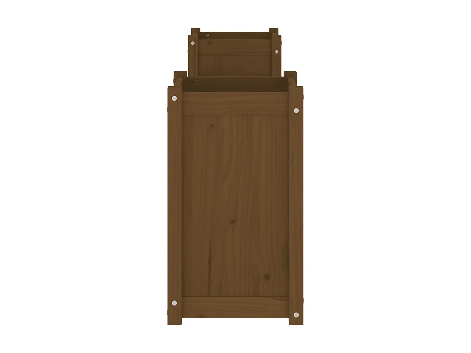 Banc avec jardinières marron miel bois massif de pin PEWV96923