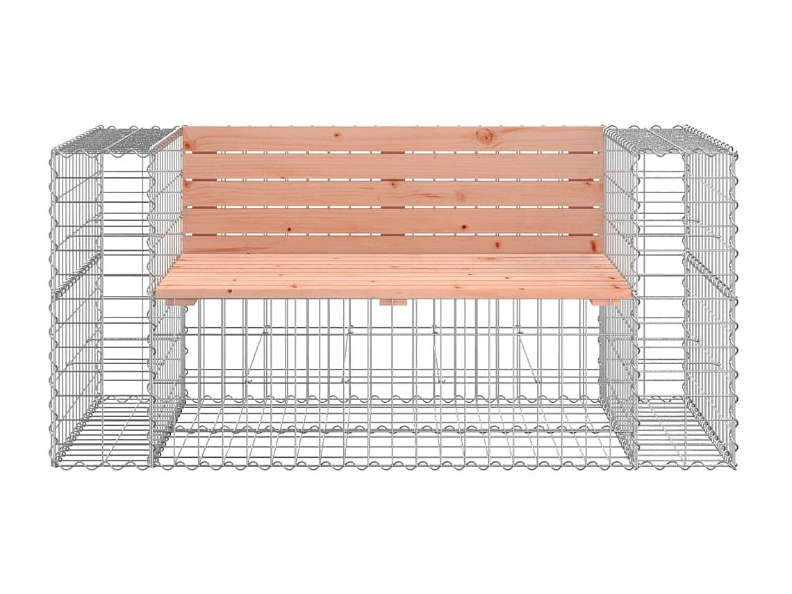 Banc jardin design gabion 143x71x65,5 cm bois massif de douglas PEWV35077
