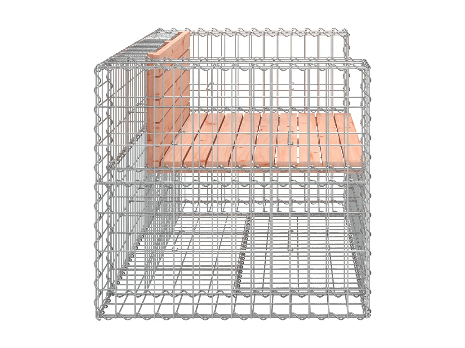 Banc jardin design gabion 143x71x65,5 cm bois massif de douglas PEWV35077
