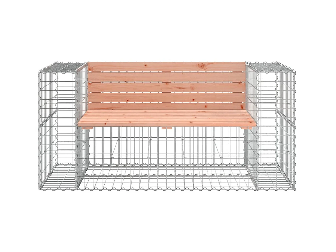 Banc jardin design gabion 143x71x65,5 cm bois massif de douglas PEWV35077