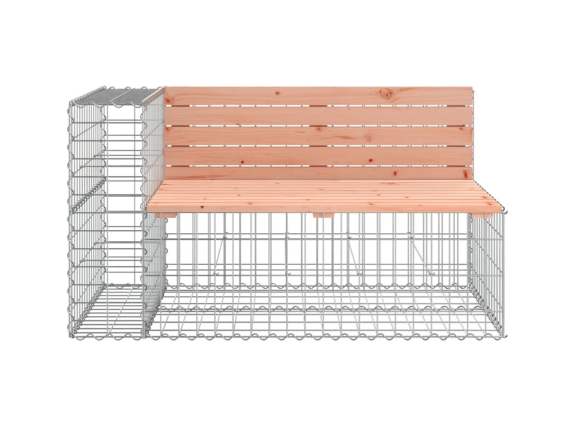 Banc de jardin avec panier en gabion bois massif de douglas PEWV70841