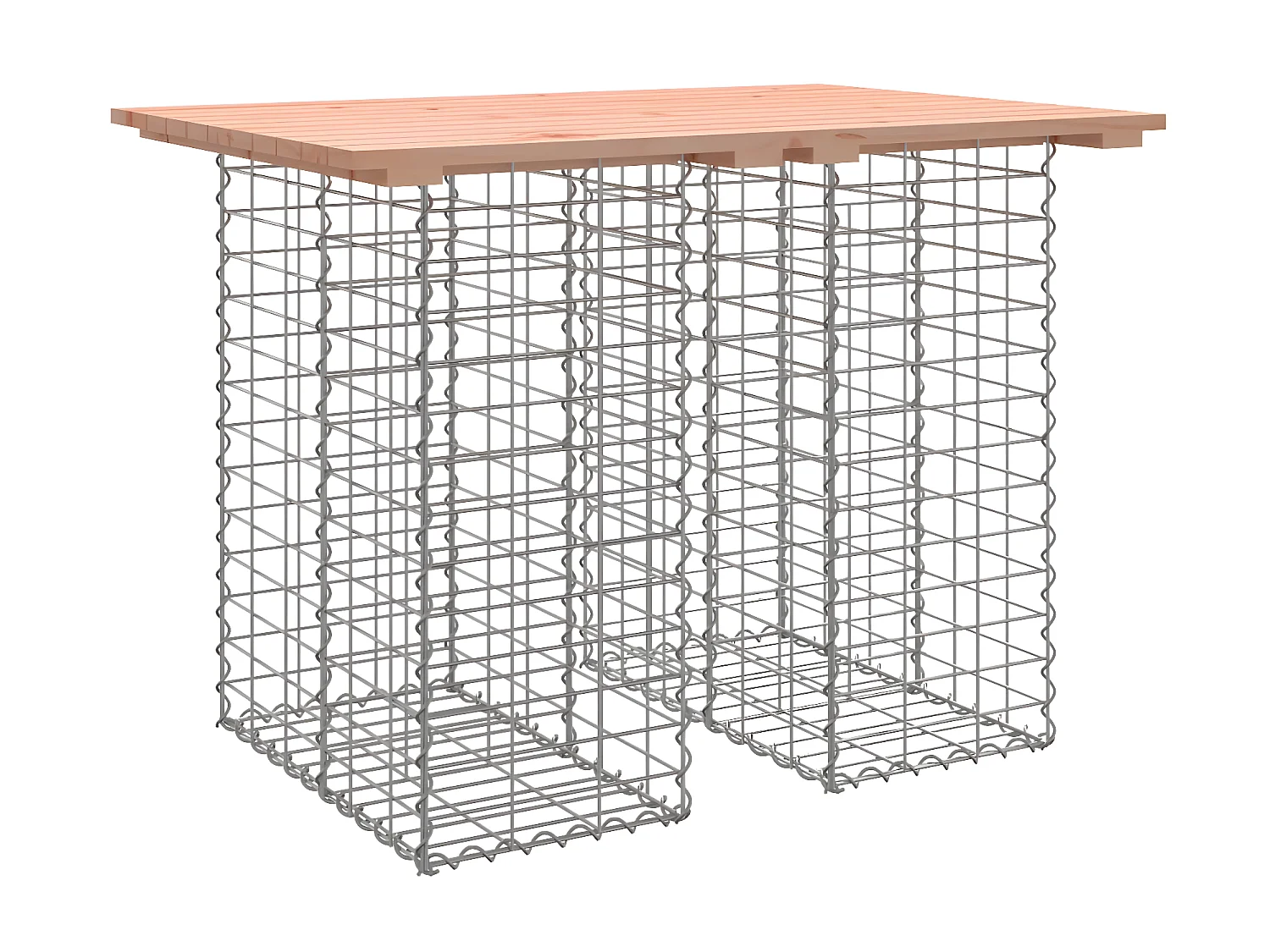 Banc de jardin design gabion 100x70x72cm bois massif de douglas PEWV53731