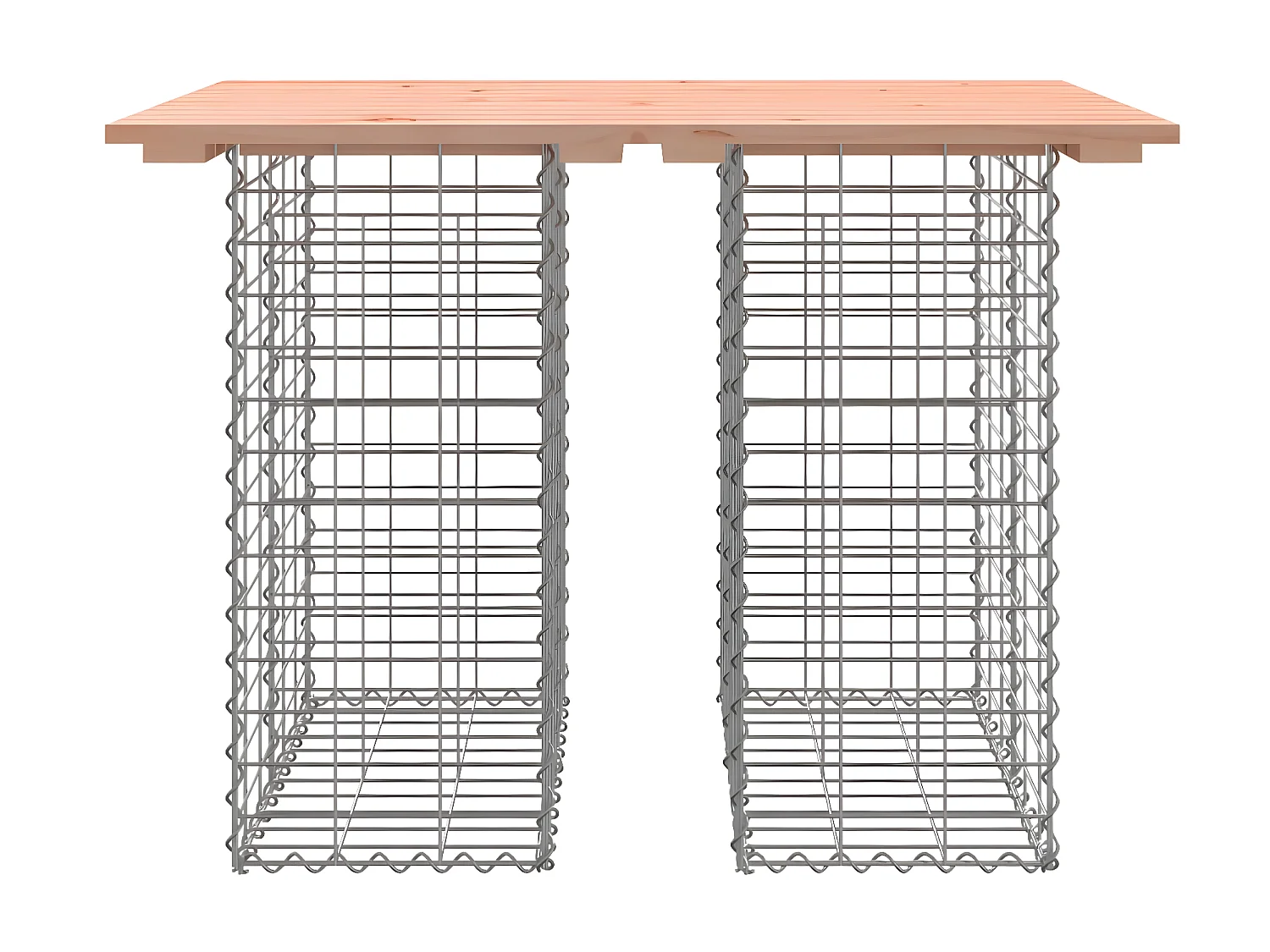 Banc de jardin design gabion 100x70x72cm bois massif de douglas PEWV53731