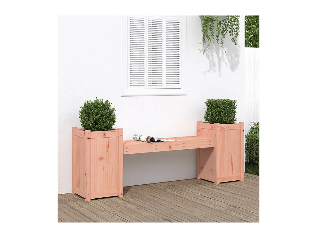 Banc avec jardinières 180x36x63 cm bois massif de douglas PEWV26586