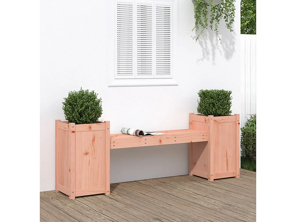 Banc avec jardinières 180x36x63 cm bois massif de douglas PEWV26586