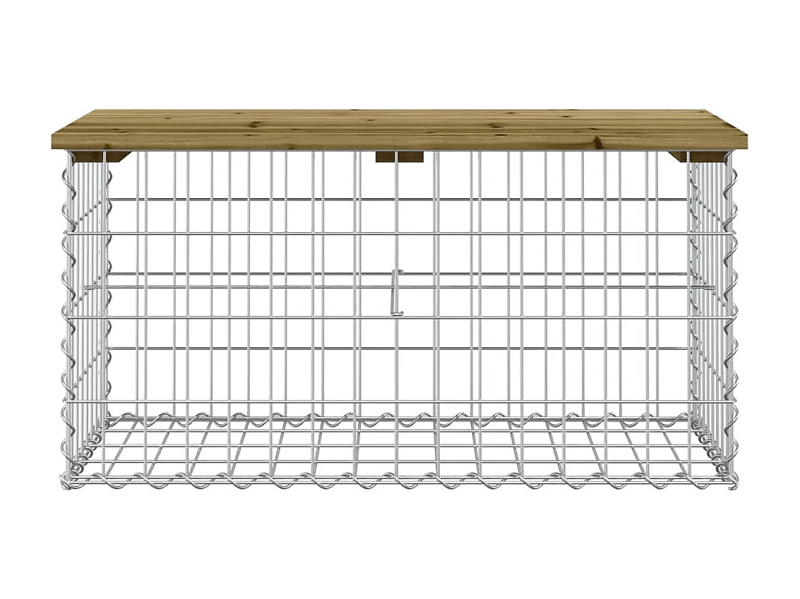 Banc de jardin design gabion 83x44x42 cm bois de pin imprégné PEWV62703