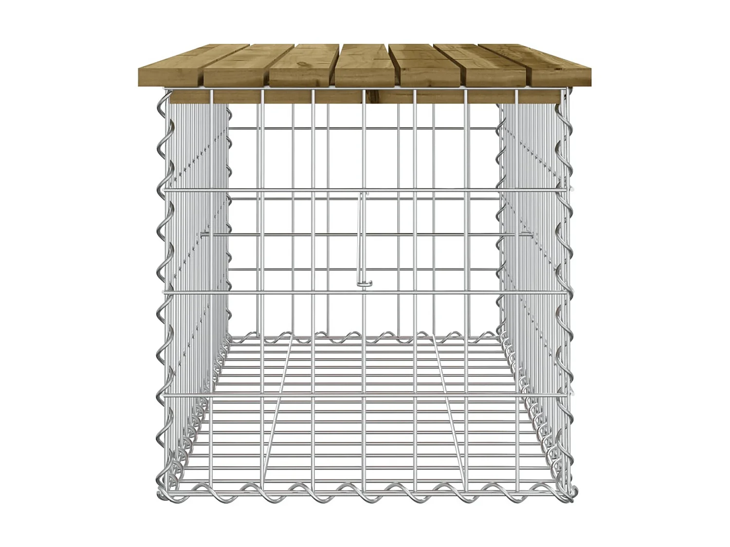 Banc de jardin design gabion 83x44x42 cm bois de pin imprégné PEWV62703