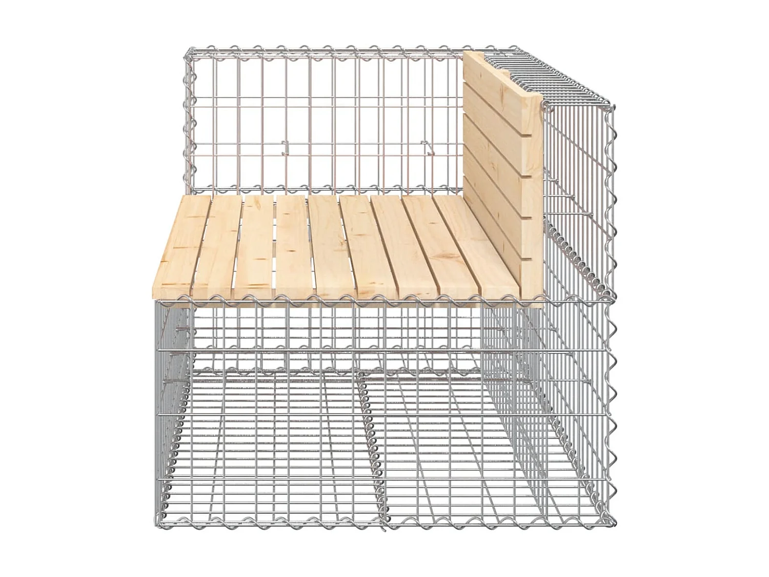 Banc de jardin design gabion 122x71x65,5 cm bois massif de pin PEWV95385