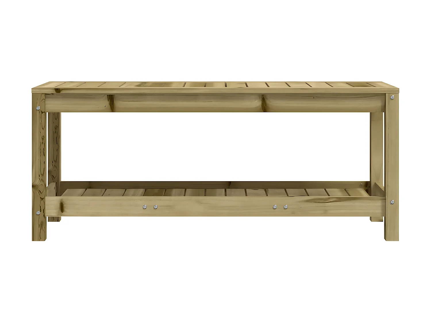 Banco de jardín de madera maciza de pino 108x35x45 cm ES24745