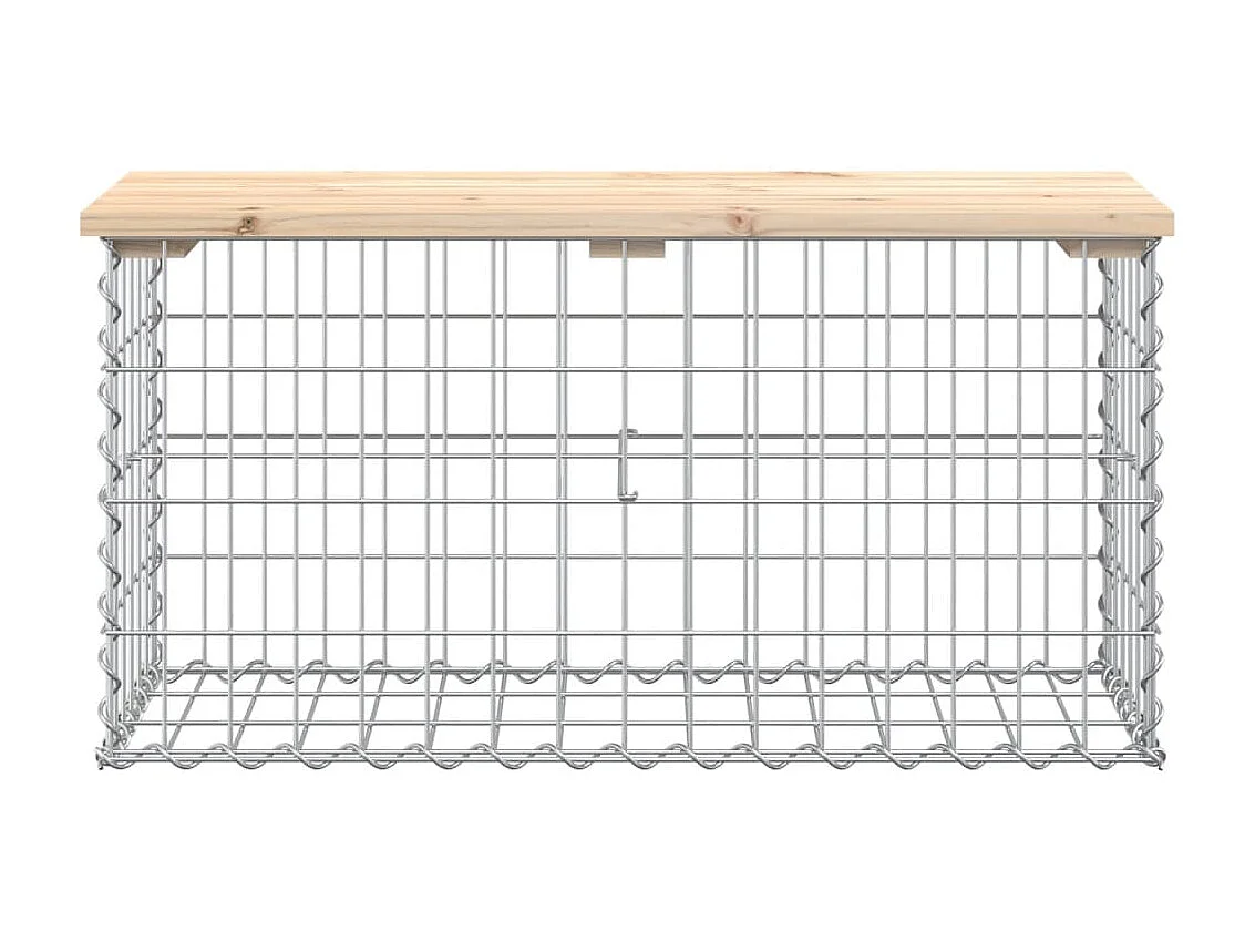 Banc de jardin design de gabion 83x31,5x42cm bois massif de pin PEWV82000
