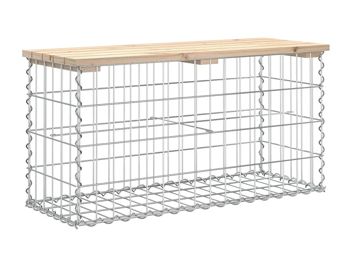 Banc de jardin design de gabion 83x31,5x42cm bois massif de pin PEWV82000
