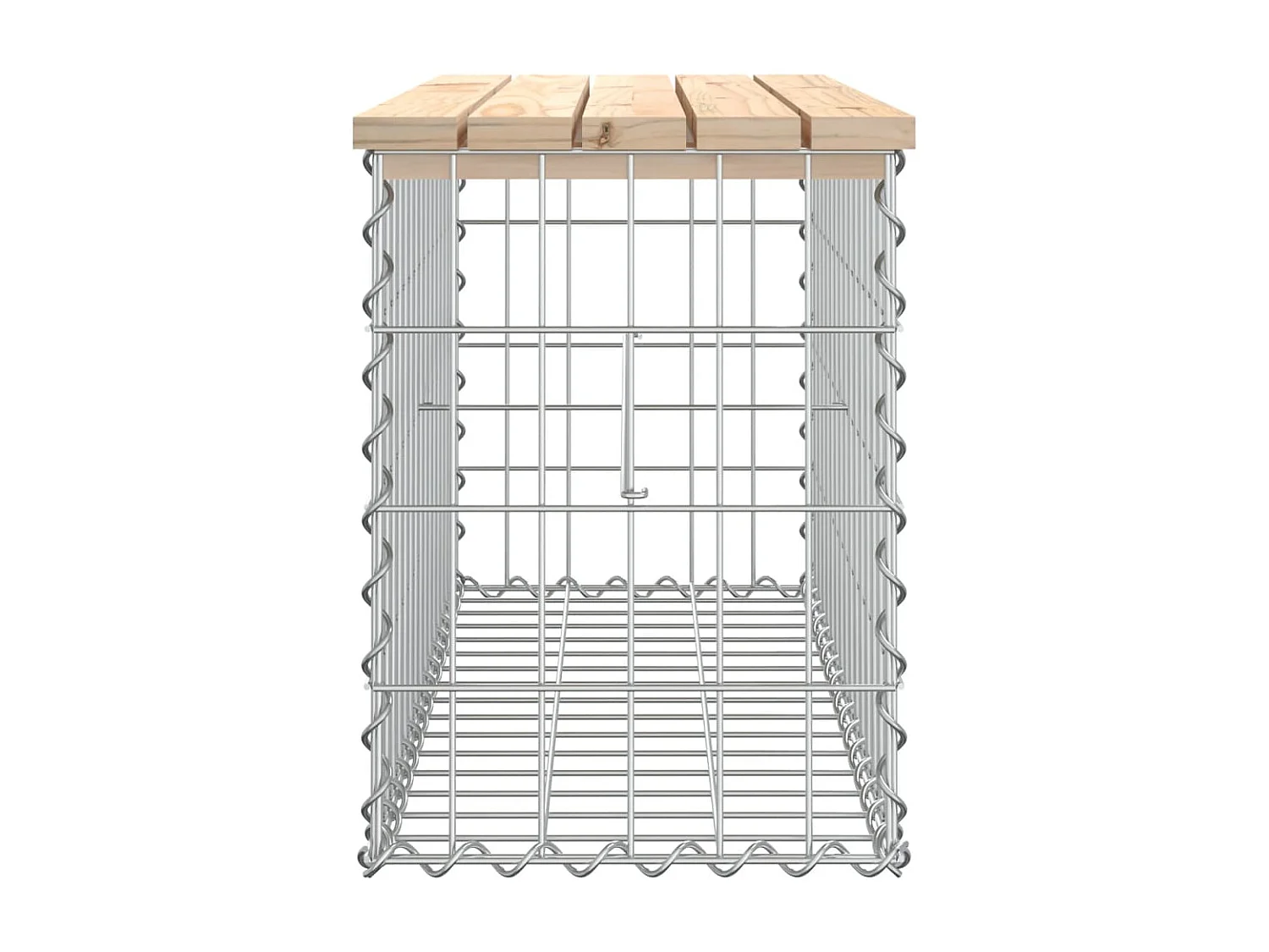 Banco de jardim c/ design gabião 83x31,5x42 cm pinho maciço PT816691