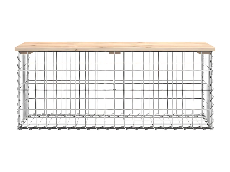 Banc de jardin design de gabion 103x44x42 cm bois massif de pin PEWV99285