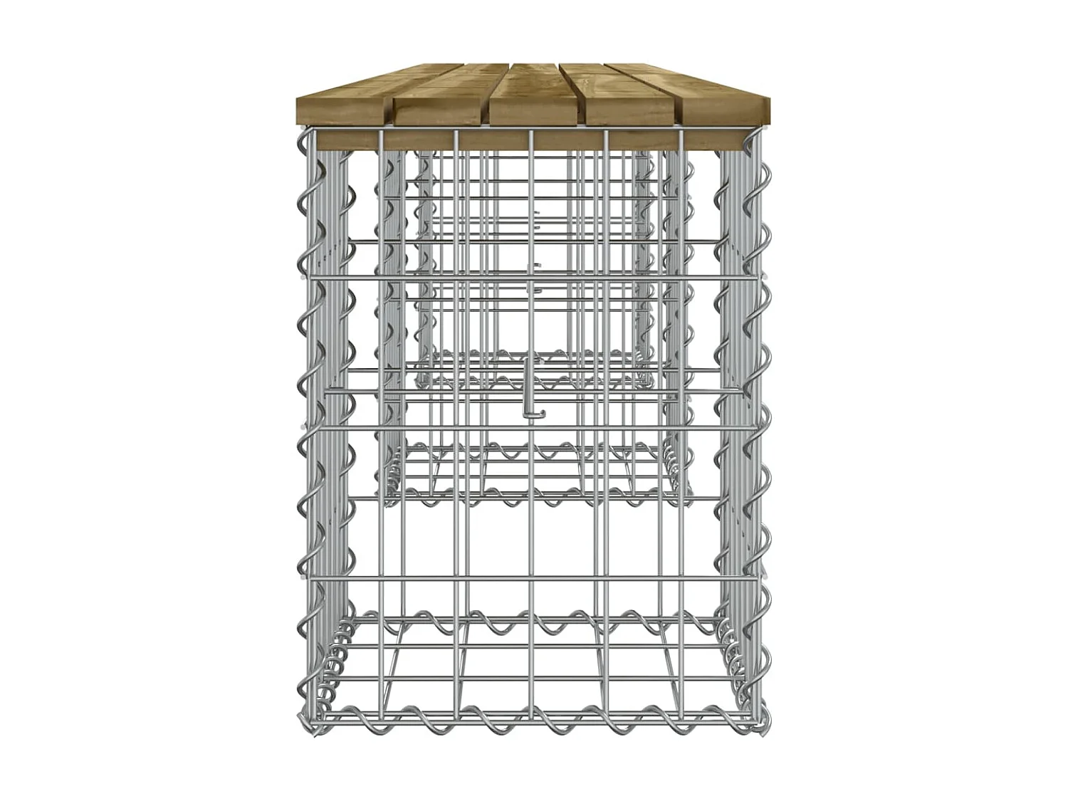 Banc de jardin design gabion 203x31x42 cm bois de pin imprégné PEWV50339
