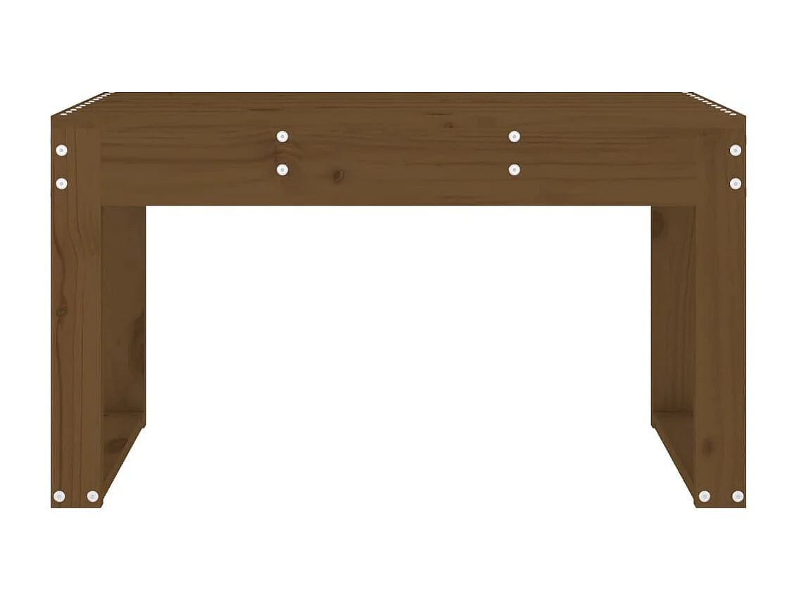 Banc de jardin marron miel 80x38x45 cm bois de pin massif PEWV75506