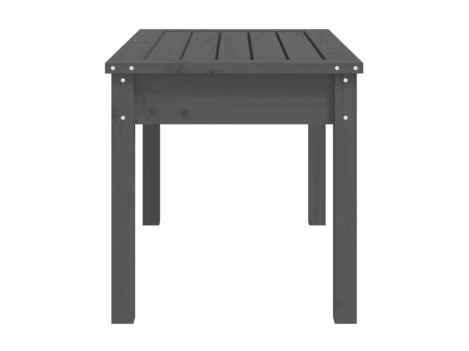 Banco de jardim 80x44x45 cm madeira de pinho maciça cinzento PT414240