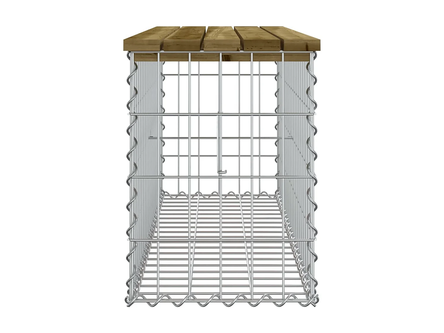 Banc de jardin design gabion 103x31,5x42cm bois de pin imprégné PEWV80411