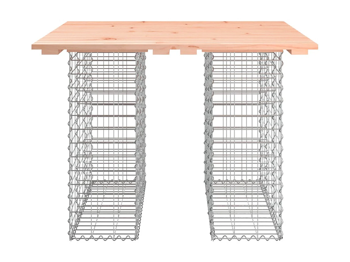 Banc jardin design gabion 100x102x72 cm bois massif de douglas PEWV20737