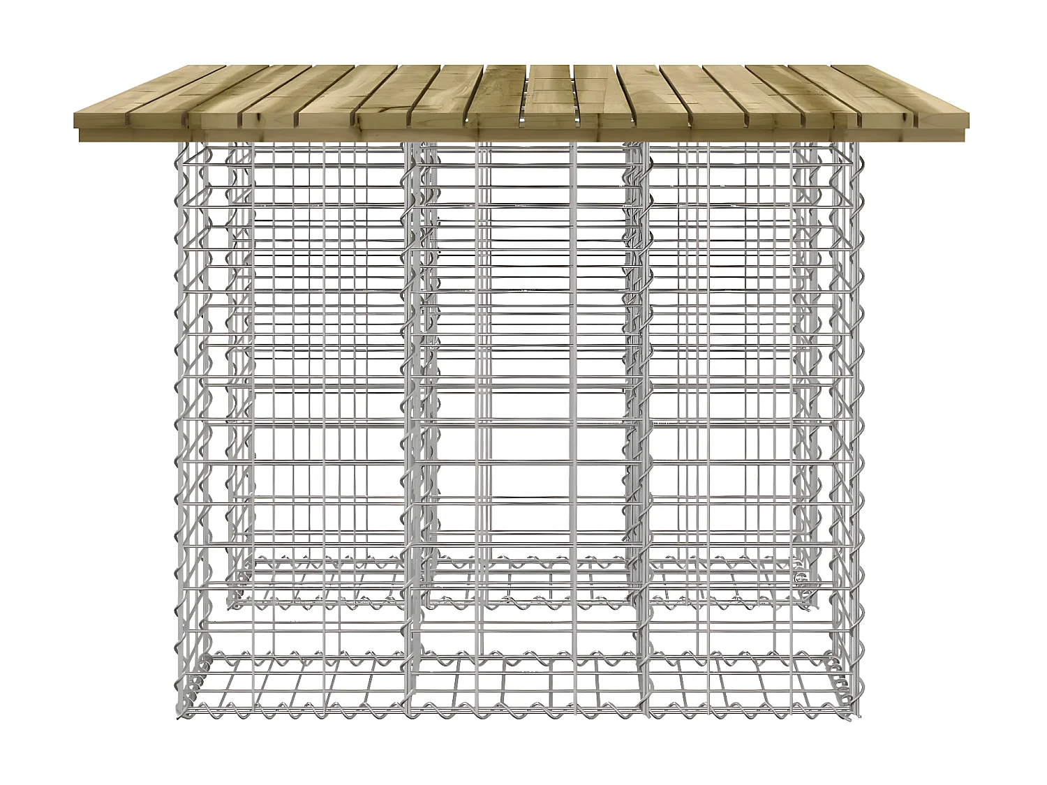 Banc de jardin design gabion 100x102x72 cm bois de pin imprégné PEWV62875