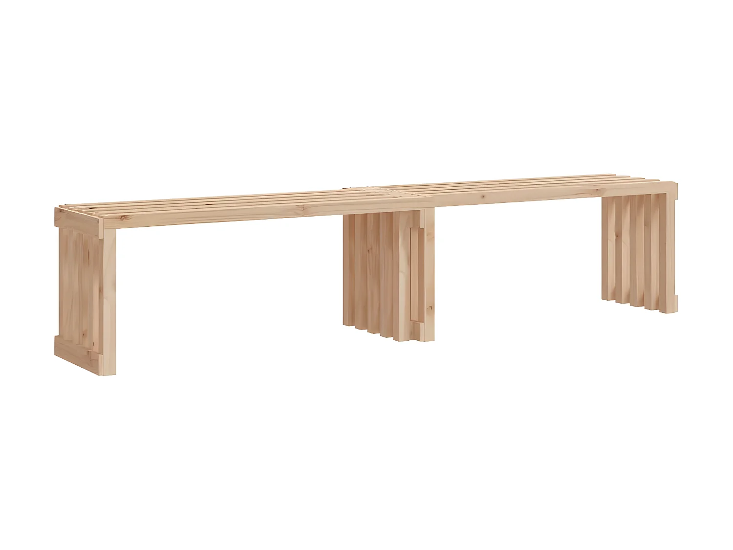 Banco de jardim extensível 212,5x40,5x45 cm pinho maciço PT346902