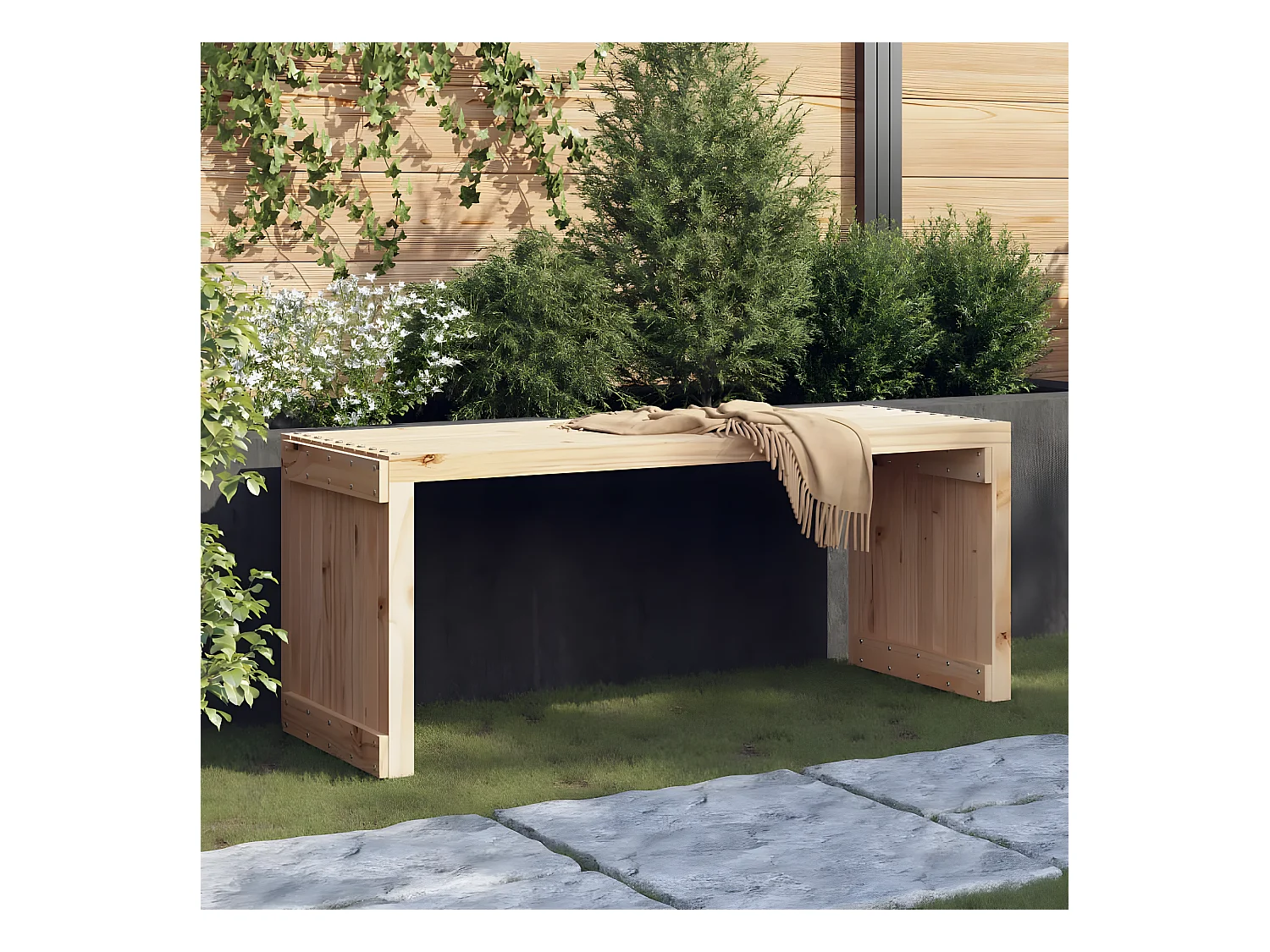 Banc de jardin extensible 212,5x40,5x45 cm bois massif de pin PEWV29241