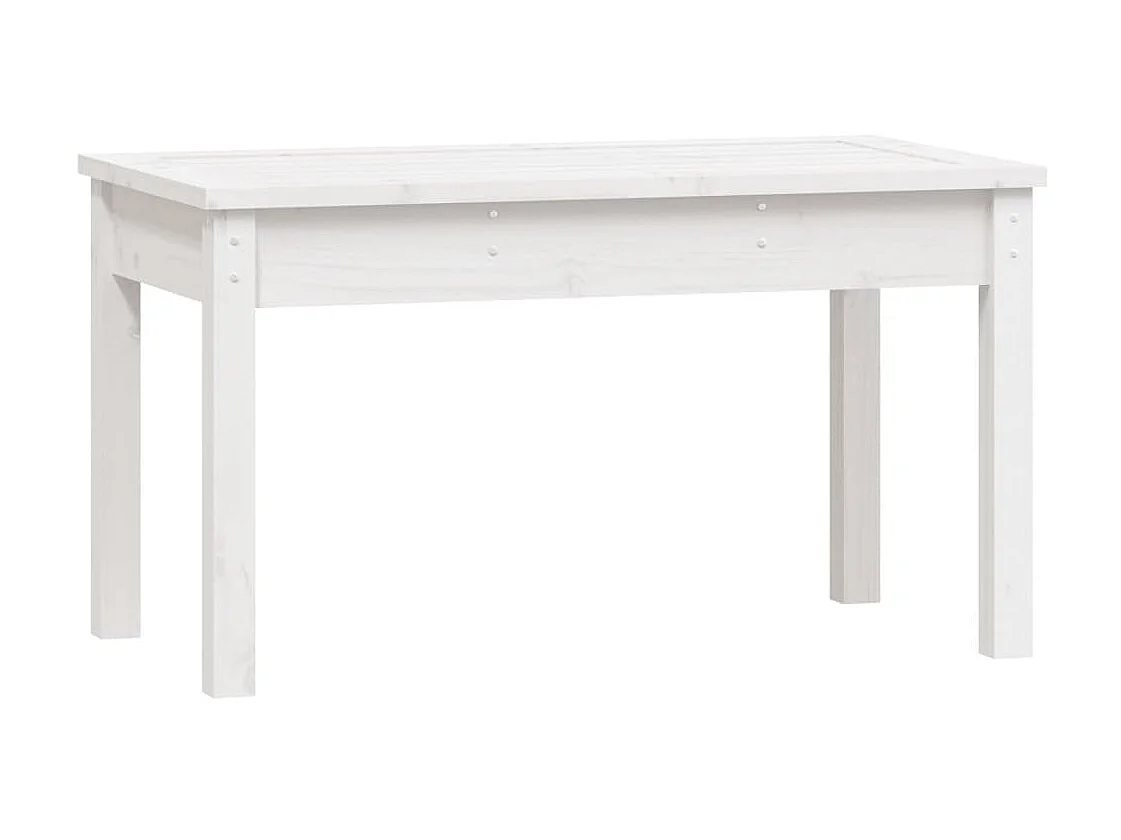 Banco de jardín madera maciza pino blanco 80x44x45 cm ES90325