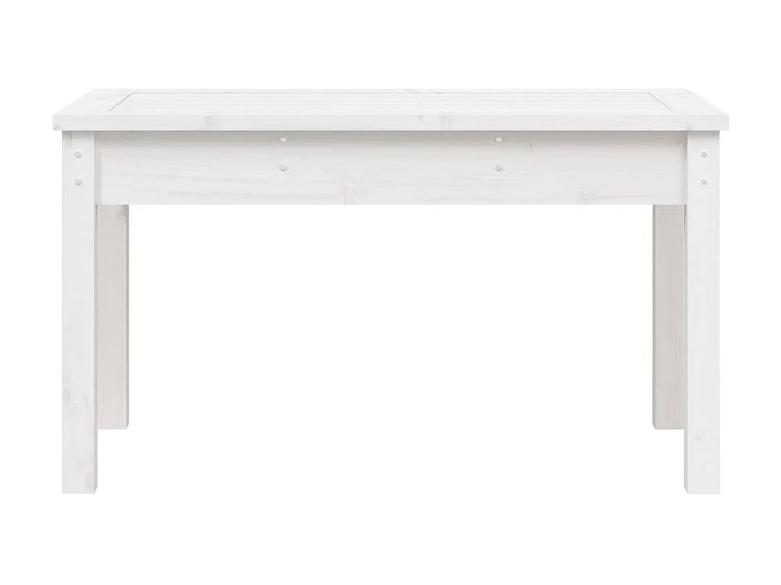 Banco de jardín madera maciza pino blanco 80x44x45 cm ES90325