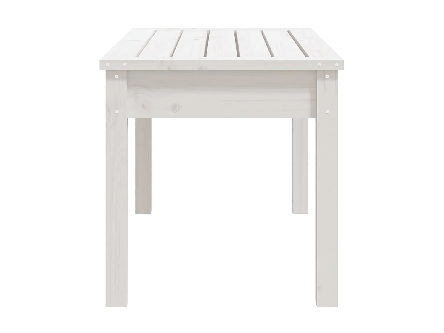 Banco de jardín madera maciza pino blanco 80x44x45 cm ES90325