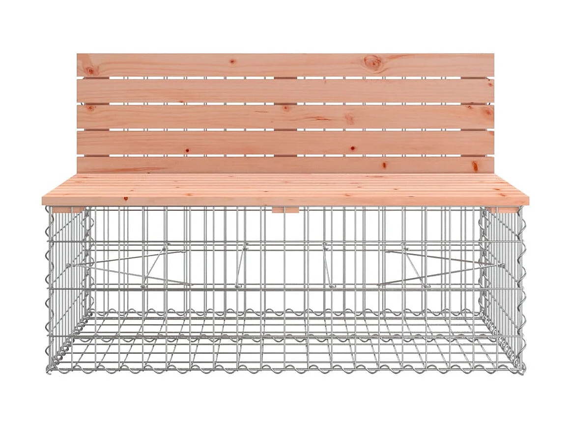 Banc de jardin design gabion 103x70x65cm bois massif de douglas PEWV37140