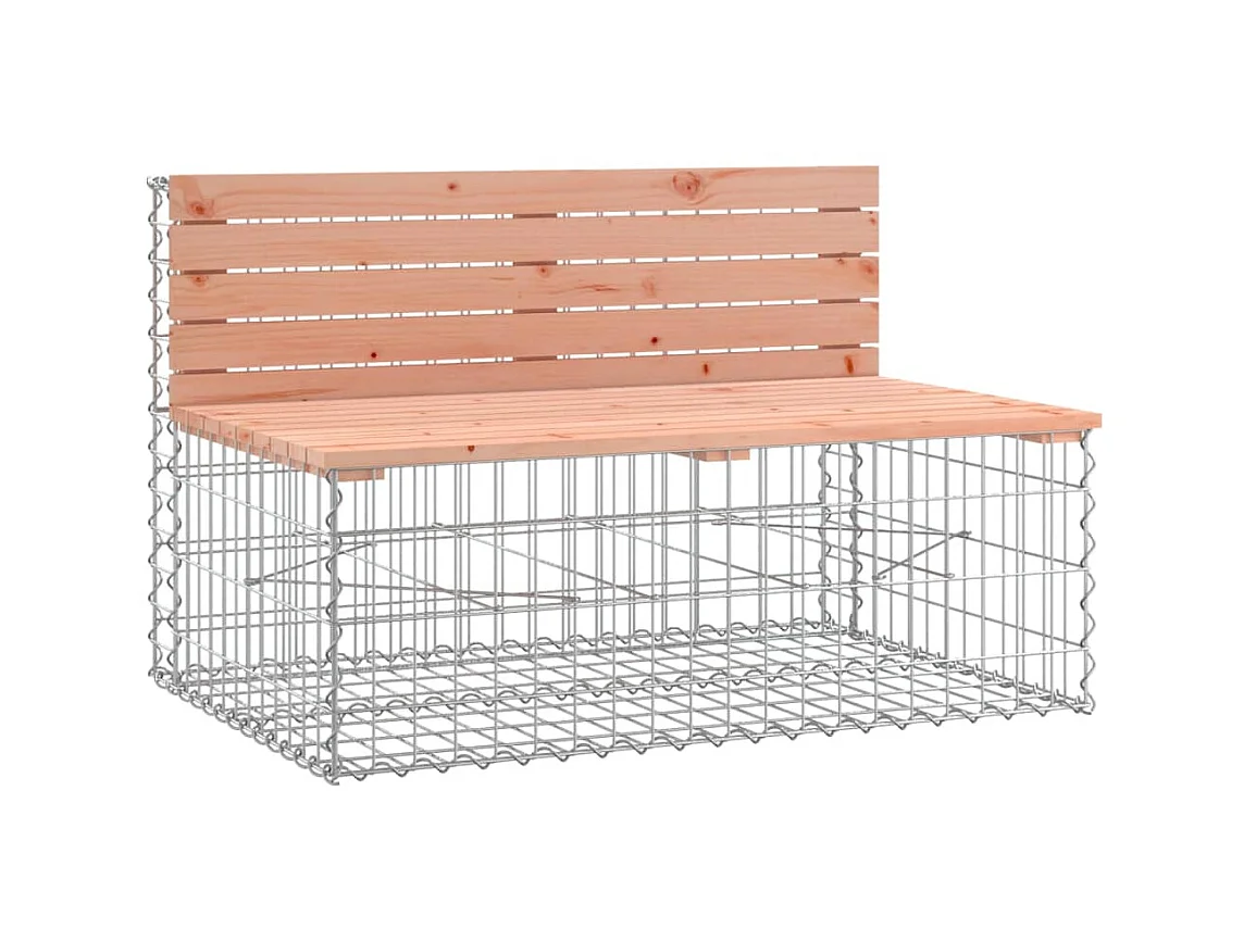 Banc de jardin design gabion 103x70x65cm bois massif de douglas PEWV37140