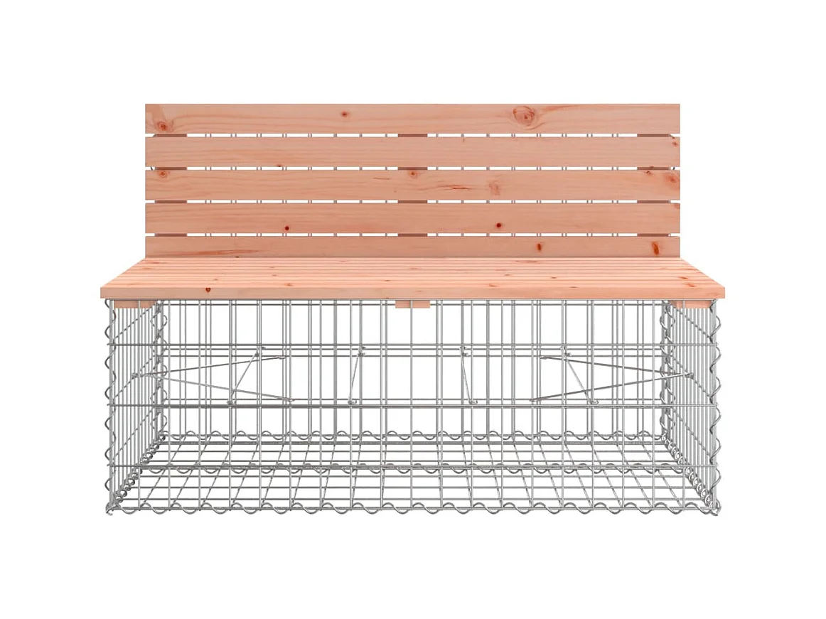 Banc de jardin design gabion 103x70x65cm bois massif de douglas PEWV37140