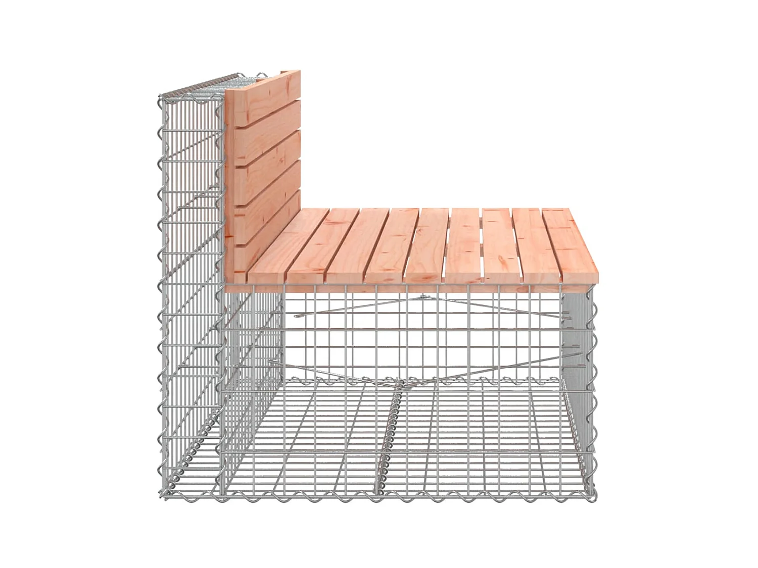 Banc de jardin design gabion 103x70x65cm bois massif de douglas PEWV37140