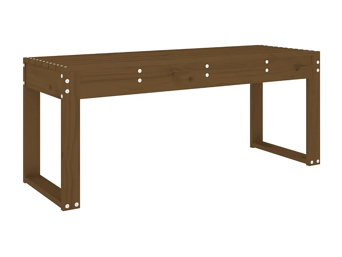 Banc de jardin marron miel 110x38x45 cm bois de pin massif PEWV82318