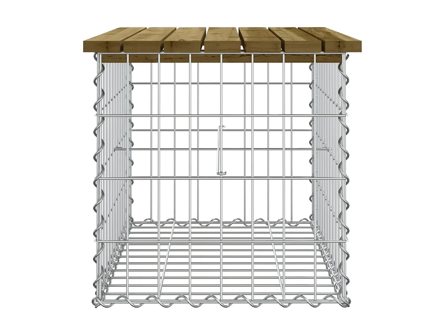Banc de jardin design gabion 63x44x42 cm bois de pin imprégné PEWV66466
