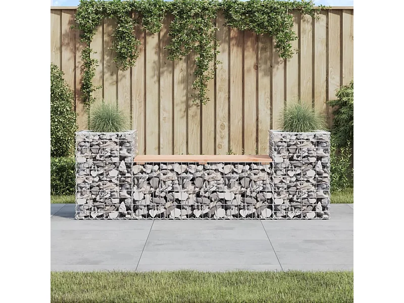 Banc de jardin design gabion 183x41x60,5 cm bois massif douglas PEWV75141