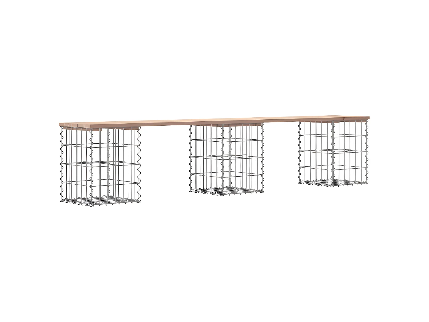 Tuinbank Schanskorfontwerp 203x31x42 cm massief grenenhout NL575109