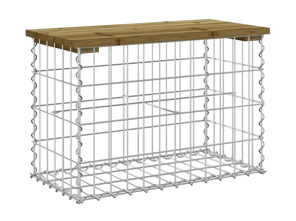 Tuinbank schanskorfontwerp 63x31,5x42 cm geïmpregneerd hout NL919962