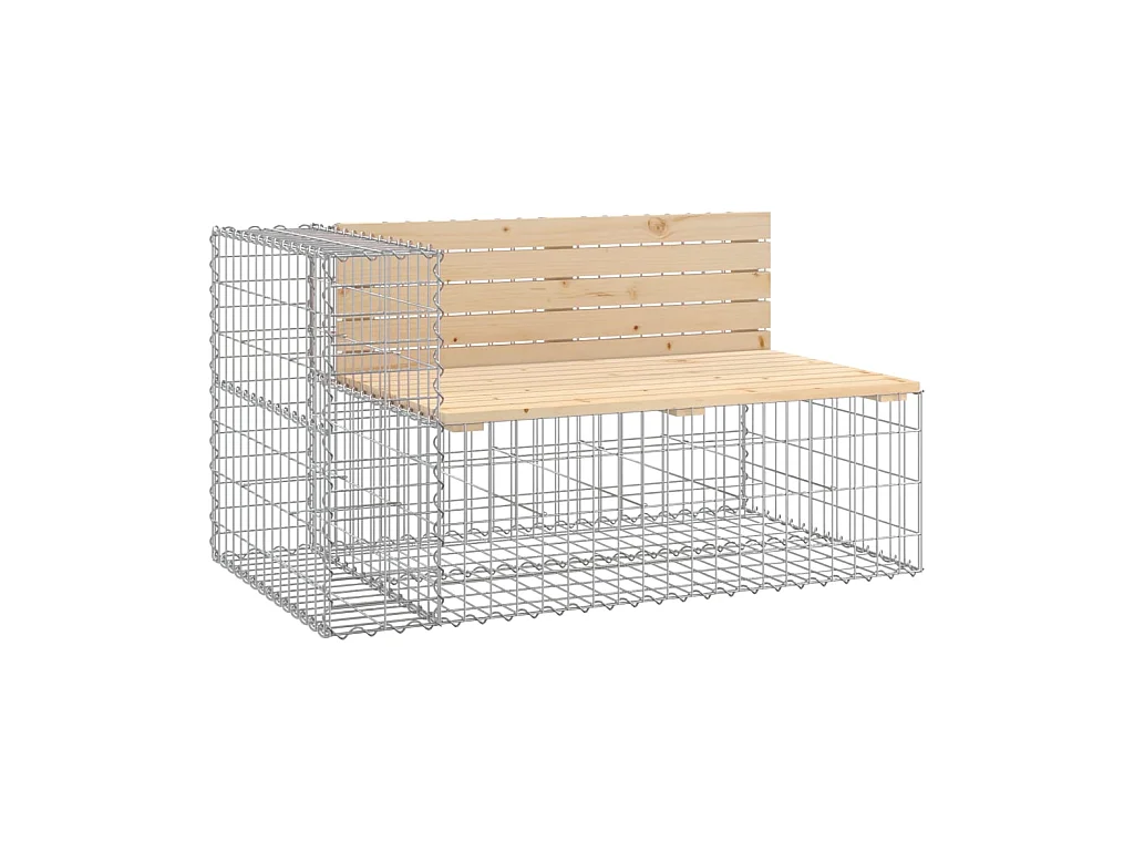 Banc de jardin design gabion 244x71x65,5 cm bois massif de pin PEWV85281