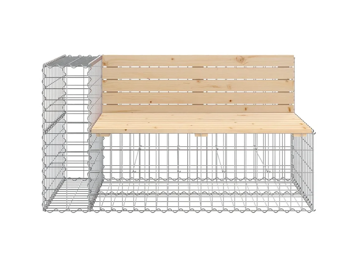 Banc de jardin design gabion 244x71x65,5 cm bois massif de pin PEWV85281